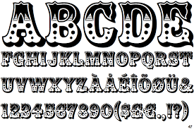 Beispiel einer Zebrawood-Schriftart #2